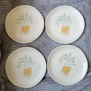 Carrot Design Melamine Plates - Set of 4